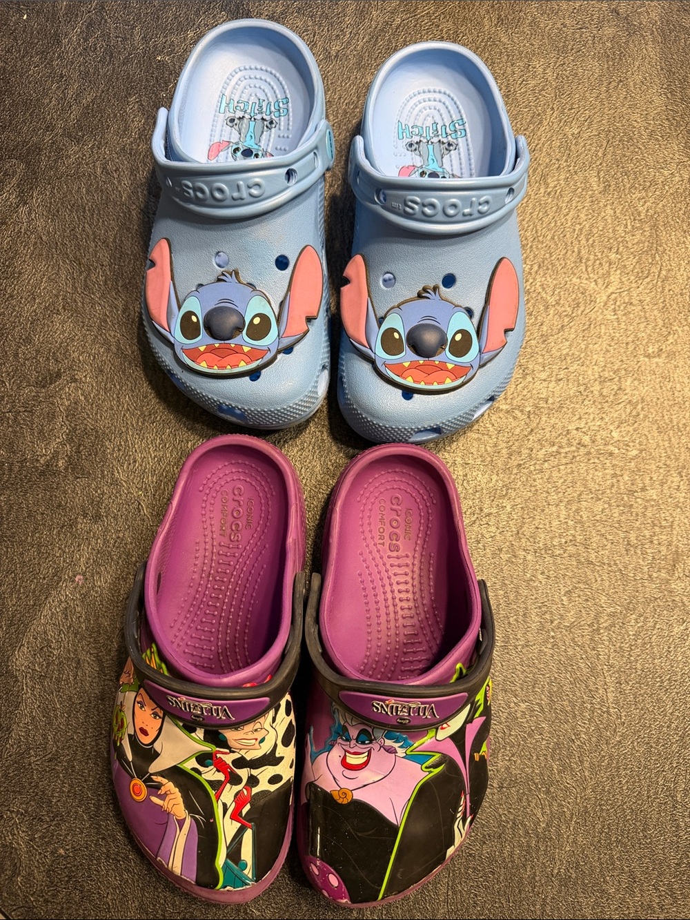 CROCS- Disney Villains and Stitch size 2 kids